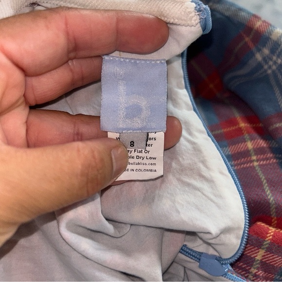 bella bliss Blue and Red Plaid Nightgown - Picture 4 of 5